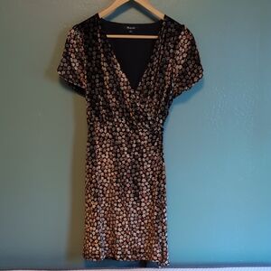 Mossimo Supply Co. Black and Pink Floral Midi Dress